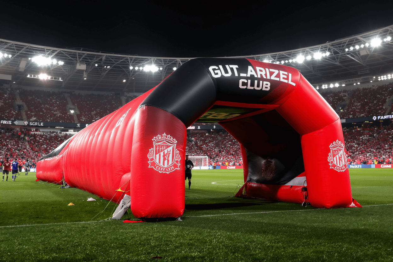 Tunnel gonflable pour entrée de joueurs avant match